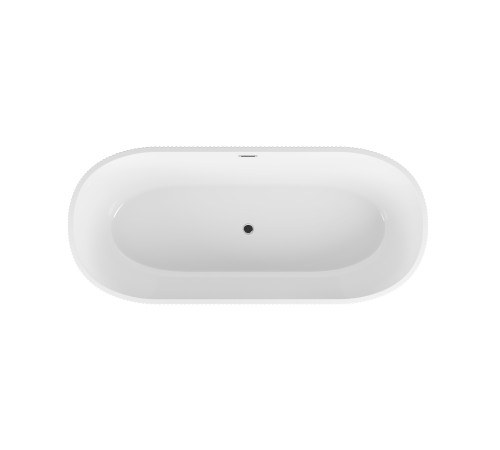 Ванна отдельностоящая Grossman Forta GR-27021MB (170х75х58) цвет черный/белый матовый