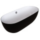 Ванна отдельностоящая Grossman Classic GR-2401MB (150х75х54) цвет черный/белый матовый