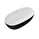 Ванна отдельностоящая Grossman Classic GR-2403MB (150х78х58) цвет черный/белый матовый