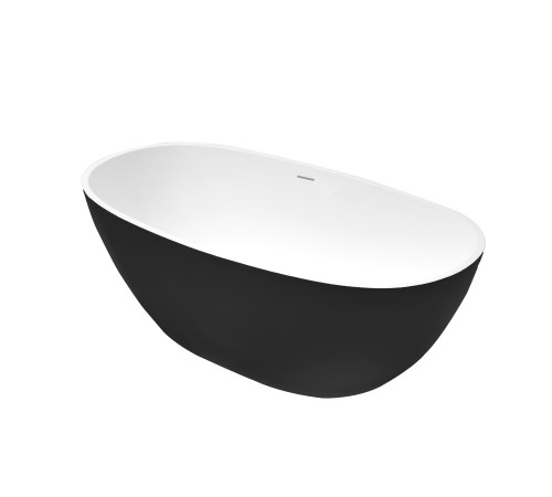 Ванна отдельностоящая Grossman Classic GR-2503MB (170х87х58) цвет черный/белый матовый