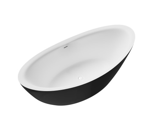 Ванна отдельностоящая Grossman Galaxy GR-1402MB (180х85х65) цвет черный/белый матовый