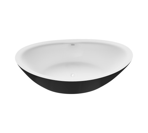 Ванна отдельностоящая Grossman Galaxy GR-1402MB (180х85х65) цвет черный/белый матовый