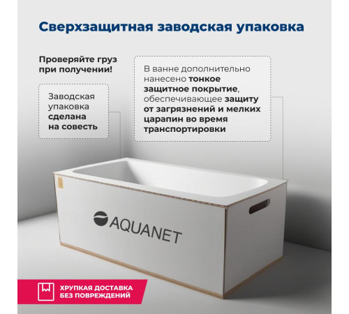 Акриловая ванна Aquanet Nord 140x70 (с каркасом)