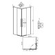 Душевое ограждение Grossman Galaxy 300.K33.01.9080.21.02 (90х80х195) прямоугольник,раздвижная,черный матовый,стекло шиншилла
