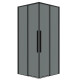 Душевое ограждение Grossman Galaxy 300.K33.01.8080.21.10 (80х80х195) квадрат,раздвижная,черный матовый,стекло тонированное