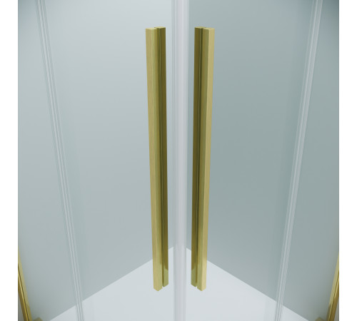 Душевое ограждение Grossman Galaxy 1/2.K33.01.10.32.00-1/2.K33.01.80.32.00 (100х80х195) раздвижная,золото сатин,стекло прозрачное
