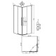 Душевое ограждение Grossman Galaxy 300.K33.01.1010.32.00 (100х100х195) квадрат,раздвижная,золото сатин,стекло прозрачное
