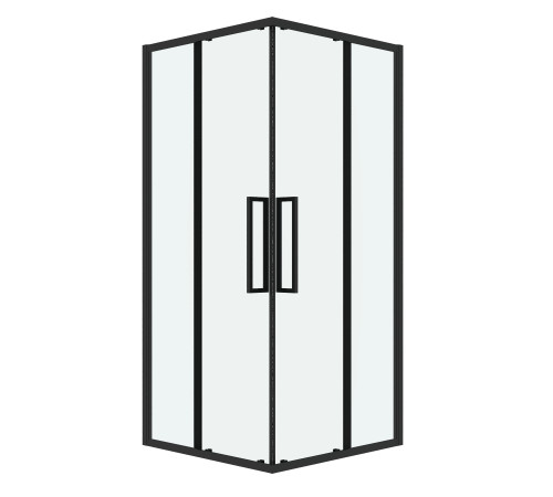 Душевое ограждение Grossman Cosmo 300.K33.02.1010.21.00 (100х100х195) квадрат,раздвижная,черный матовый,стекло прозрачное