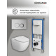 Комплект 3 в 1: Grossman инсталляция 900.K31.01.000+клавиша 700.K31.01.110.110 хром матовый+унитаз GR-4411SQ