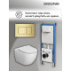 Комплект 3 в 1: Grossman инсталляция 900.K31.01.000+клавиша 700.K31.04.32M.32M золото сатиновый+унитаз GR-4411S