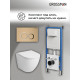 Комплект 3 в 1: Grossman инсталляция 900.K31.01.000+клавиша 700.K31.01.310.310 золото матовый+унитаз GR-4455SQ