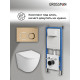 Комплект 3 в 1: Grossman инсталляция 900.K31.01.000+клавиша 700.K31.02.310.310 золото матовый+унитаз GR-4455SQ
