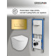Комплект 3 в 1: Grossman инсталляция 900.K31.01.000+клавиша 700.K31.03.300.300 золото глянцевый+унитаз GR-4455SQ