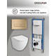 Комплект 3 в 1: Grossman инсталляция 900.K31.01.000+клавиша 700.K31.03.310.310 золото матовый+унитаз GR-4455SQ