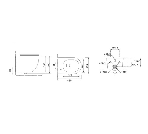 Комплект 3 в 1: Grossman инсталляция 900.K31.01.000+клавиша 700.K31.01.310.310 золото матовый+унитаз GR-4455GMS