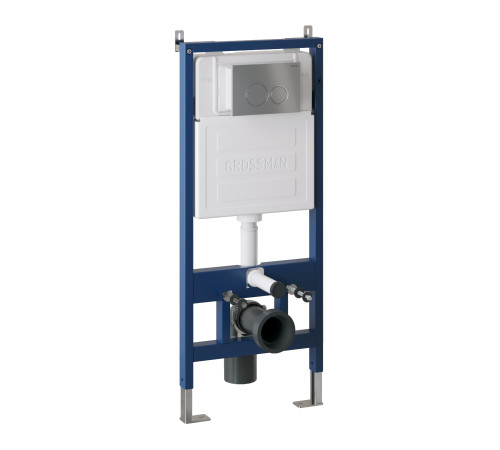 Комплект 3 в 1: Grossman инсталляция 900.K31.01.000+клавиша 700.K31.01.110.110 хром матовый+унитаз GR-4477BMSQ