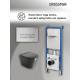Комплект 3 в 1: Grossman инсталляция 900.K31.01.000+клавиша 700.K31.03.110.110 хром матовый+унитаз GR-4477BMS