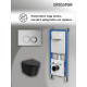 Комплект 3 в 1: Grossman инсталляция 900.K31.01.000+клавиша 700.K31.01.110.110 хром матовый+унитаз GR-4477BMSQ