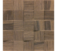 Wooden Tile Walnut Mosaico 6x6 3d Inclinato Nat 30x30
