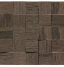 Wooden Tile Brown Mosaico 6x6 3d Inclinato Nat 30x30