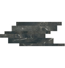 Timeless Black Deep Moddulo Listello Sfalsato Lucido 21x40