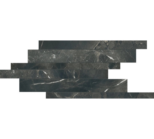 Timeless Black Deep Moddulo Listello Sfalsato Lucido 21x40