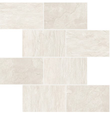 Ardoise Blanc 7.5x15 6mm 30x30 Muretto