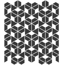 Cava Black Mosaic. A. 22.8x27.8