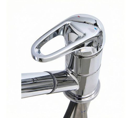 Смеситель для кухни с выдвижным изливом и режимом "душ" BRAVAT F7802933CP-SW, хром