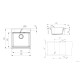 Кухонная мойка Grandex Aqua Comfort 500405, черный металлик