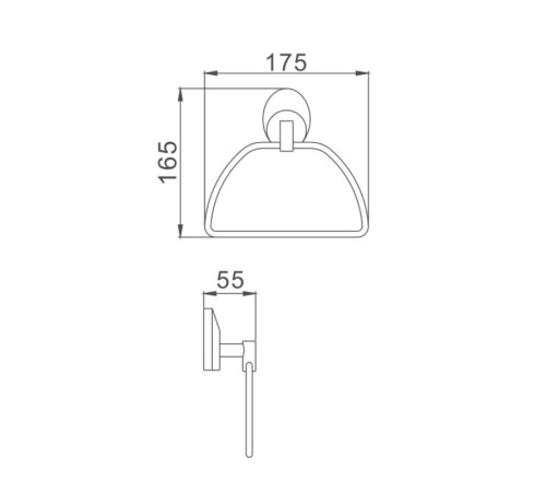 Полотенцедержатель Haiba HB1604-2, хром