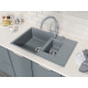 Кухонная мойка Grandex Aqua Topline 600112, серый