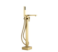 Смеситель для ванны напольный FRAP F3091-3, золотой сатин