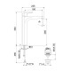 Смеситель для раковины Fiore KEVON CHIC 81GX8119, хром/серый