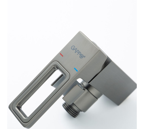 Гигиенический душ со смесителем GAPPO G7217-19, оружейная сталь