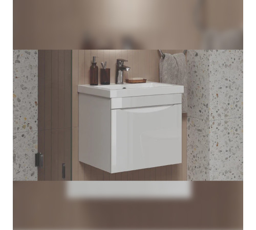 Тумба с раковиной подвесная Velvex Vizo tp.VIZ.COM.50.1Y, 50 см