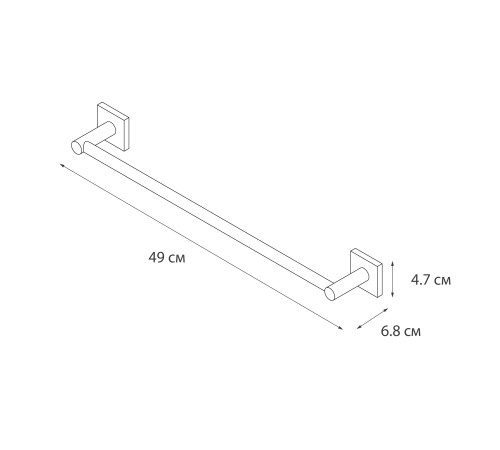 Полотенцедержатель FIXSEN LUX CHROME FX-15001, хром
