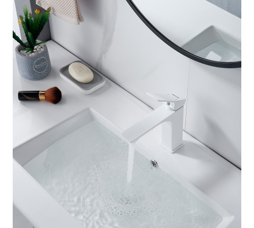 Смеситель для раковины Shevanik S6101C, белый