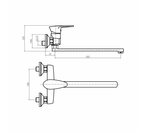 Смеситель для кухни Plstart PL4605-17, графит