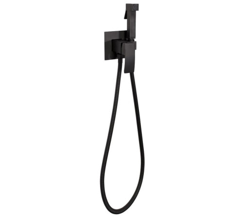 Гигиенический душ со смесителем встраиваемый Hansberge H3077BL, черный