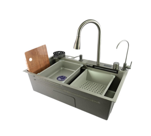 Многофункциональная кухонная мойка Fmark FSC002T, серый