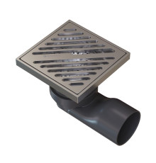Душевой трап точечный Knotlor SDSL100BS, матовая сталь