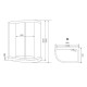 Душевая кабина Timo Comfort Fabric Glass T-8802RF, 120x85x220