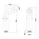 Лейка для гигиенического душа Esko HHS200Black/HHS200B, хром