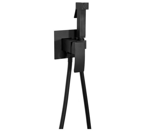 Гигиенический душ со смесителем встраиваемый Hansberge H3077BL, черный