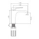 Смеситель для раковины Prohanss P61.10, хром