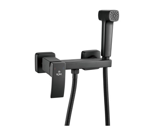 Гигиенический душ со смесителем Rose R1505H-1, черный