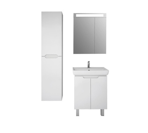 Тумба с раковиной подвесная Dreja Q Plus (D) 60 см, белый