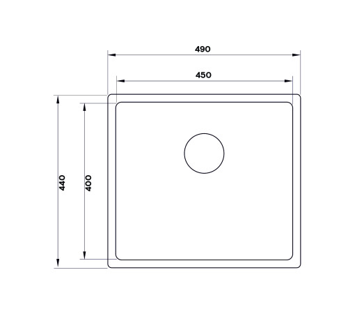 Кухонная мойка UKINOX Techno TEB450.400 -GT10P, 40*45