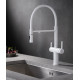 Смеситель для кухни с подключением фильтра для воды Rose R458C, белый